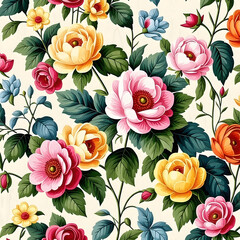 vintage wallpaper with flowers
