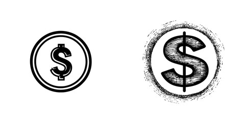 An icon representing the search for financial success inside a compass, representing the Australian dollar currency symbol