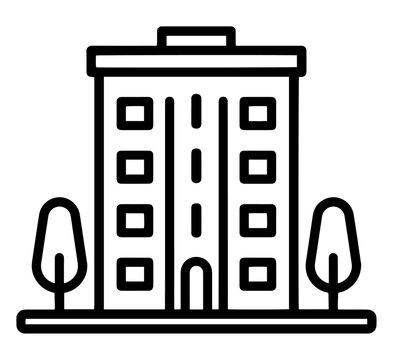 Blok budynek wielorodzinny grafika