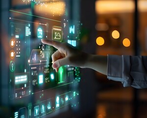 Futuristic Holographic Smart Home Control Interface with Gesture Interaction