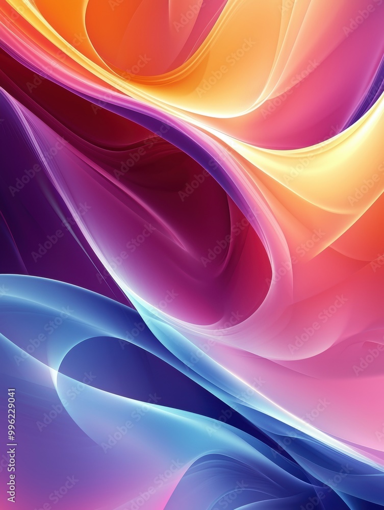 Poster elegant colorful background with flowing textures