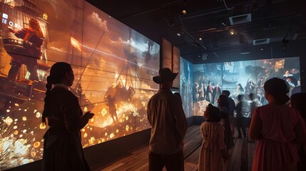 Interactive Historical Exhibit Immersive Digital Recreations of Past Events and Figures