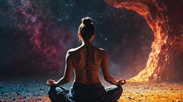 meditation in the lotus position