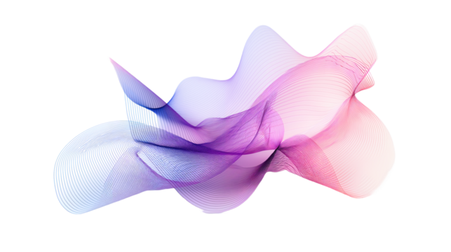 pink 3d render multicolored flowing holographic waves