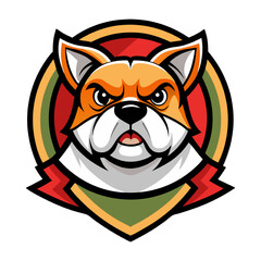 Grumpy Bulldog Mascot Logo 
