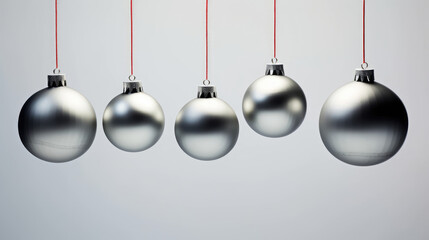 Illustration of christmas balls on a light gray background