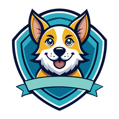 Happy Corgi Mascot Logo Design 