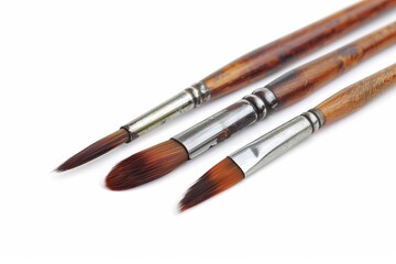 Brushes isolated on white background