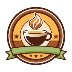 Coffee Shop Badge Design 