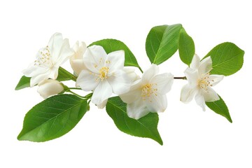 Obraz premium Isolated jasmine bloom with foliage