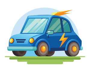 Electric car vector illustration