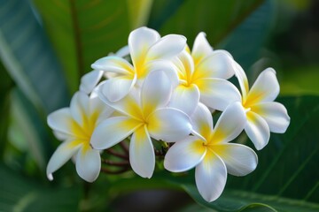 Obraz premium Plumeria alba is a type of plant in the Plumeria genus