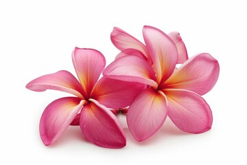 Fototapeta premium Plumeria flowers isolated on white background