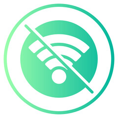 no wifi gradient icon