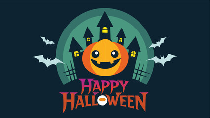 halloween background with pumpkin