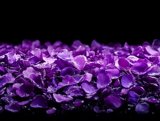 Obraz premium A macro shot of crystallized violets, showing the sugar crystals on delicate petals