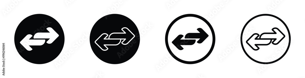 Poster double arrow vector icons isolated on white background. simple double arrow icon