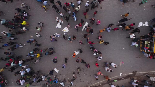 Aerial View of Dhaka Celebrations After Quota Reform Victory - Student Protest Triumph