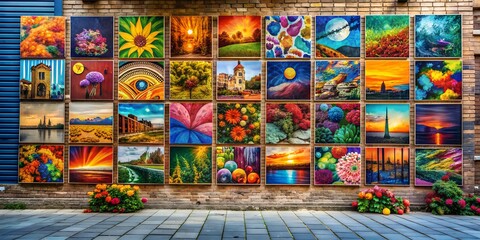 Fototapeta premium A picture on a wall informative Vibrant engaging AI-Generated Content