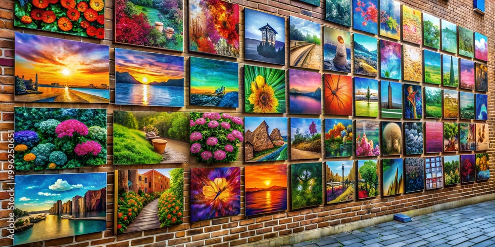 Poster a picture on a wall informative vibrant engaging generative by ai