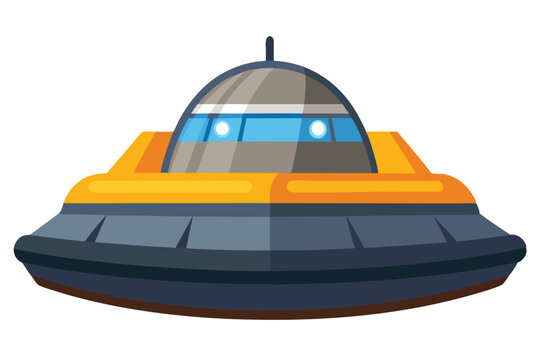recommend clip art: Hovercraft vector vector illustration isolated on a white background
