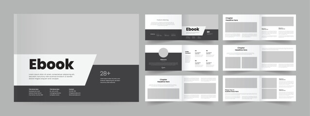 eBook design clean eBook layout template