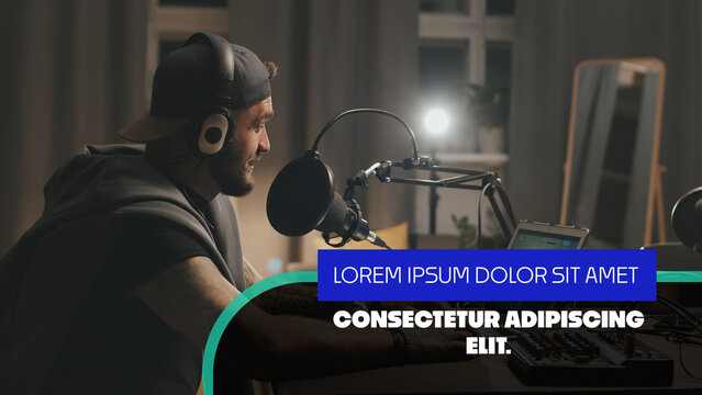 Bottom Bar with Animated Title | Playful Animated Typography for Broadcasting Videos