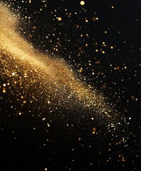 A black and gold background with a lot of glitter