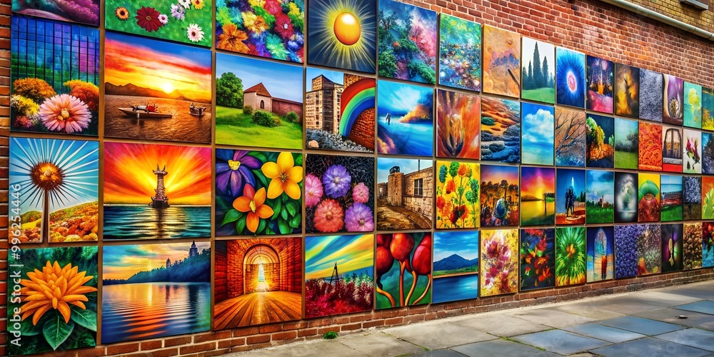 Poster a picture on a wall informative vibrant engaging generative by ai