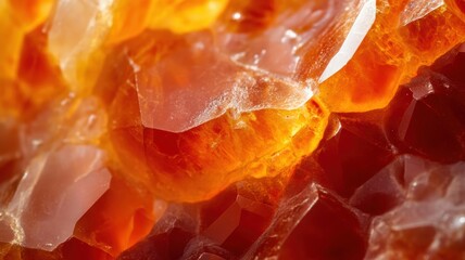 Richly colored carnelian with unique natural formations and glowing orange shades.