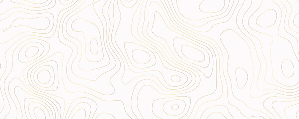 Abstract Gold Terrain Map with Wavy Contours and Geometric Patterns for a Luxury Landscape Travel Graphic
