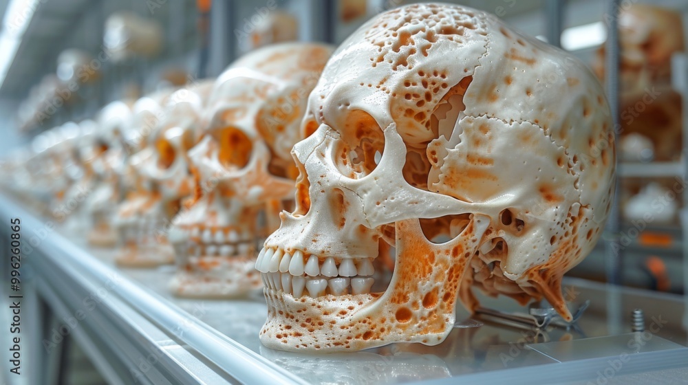 Poster depict a neurology clinic using 3d printing to create custom-fitted