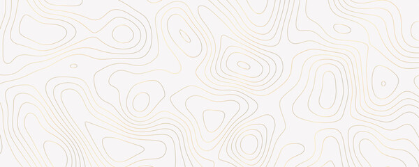 Abstract Gold Topographic Map with Wavy Contours and Wide Terrain Patterns for a Luxury Travel Art Concept
