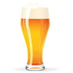 A crisp and detailed vector of a beer glass, perfect for bar menus, brewery logos, or promotional materials. Fully editable for custom design projects