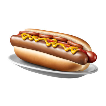 recommend clip art: hot dog with mustard and ketchup