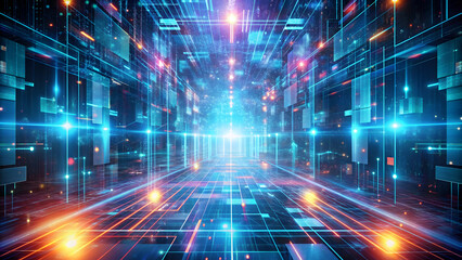 Futuristic digital technology background generated by Generative Ai, Future, digital, technology, background