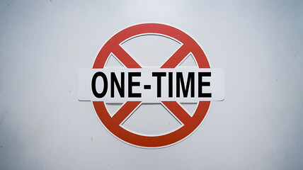 Red circle and white text, minimalist design, concept of exclusivity and urgency, selling to businesses for promotions. 
