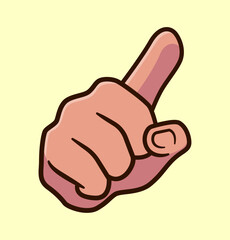 Hand Making a 'Number One' Gesture with a Bold and Colorful Design