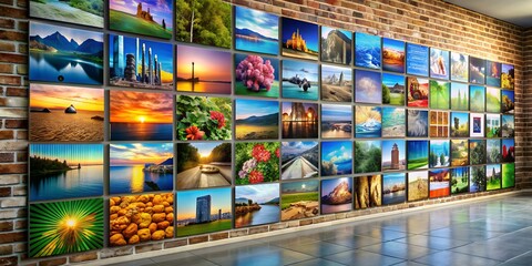 Naklejka premium A picture on a wall informative Vibrant engaging AI Generative