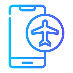 plane mode gradient icon
