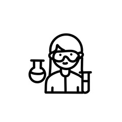 scientist in laboratory icon