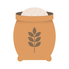Flour paper bag icon. Vector.