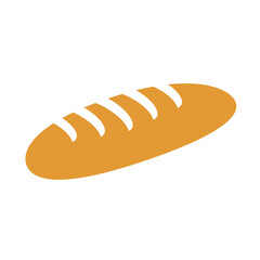 Flat design French bread icon. Vector.