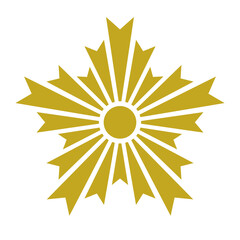 Japanese police emblem. Japanese police crest. Vector.
