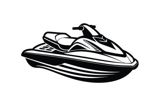 recommend clip art: Jet ski vector silhouette