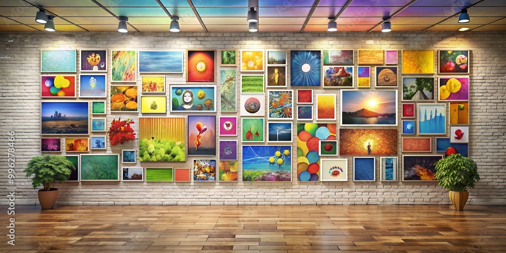 Poster a picture on a wall informative vibrant engaging generative by ai