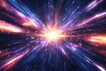 Abstract Cosmic Light Streaks with a Bright Center