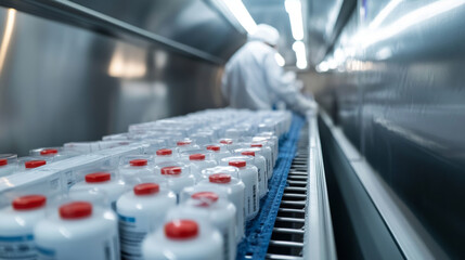 Close-up of pharmaceutical products being loaded into temperature-controlled containers, ready for air transport, with strict handling protocols