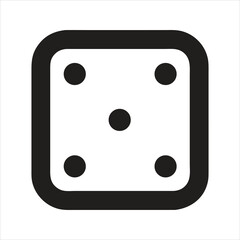 Dice icon. Playing game. Casino icon
