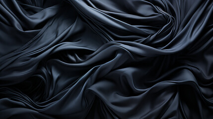 Obraz premium Black background with fabric texture generative AI
